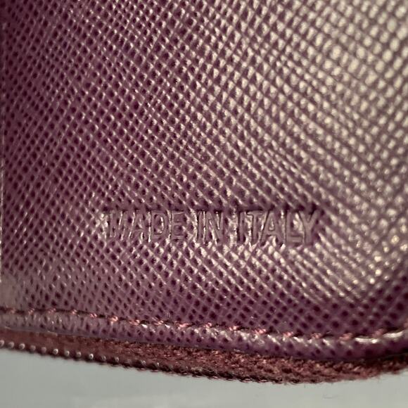 PRADA Purple Saffiano Leather Zip Wallet - Picture 5 of 7